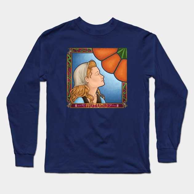 Autumn Nouveau Long Sleeve T-Shirt by FrankSansone